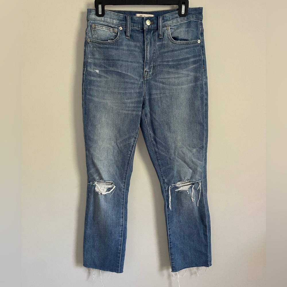 Madewell High Rise Slim Boyjean with Raw Hem